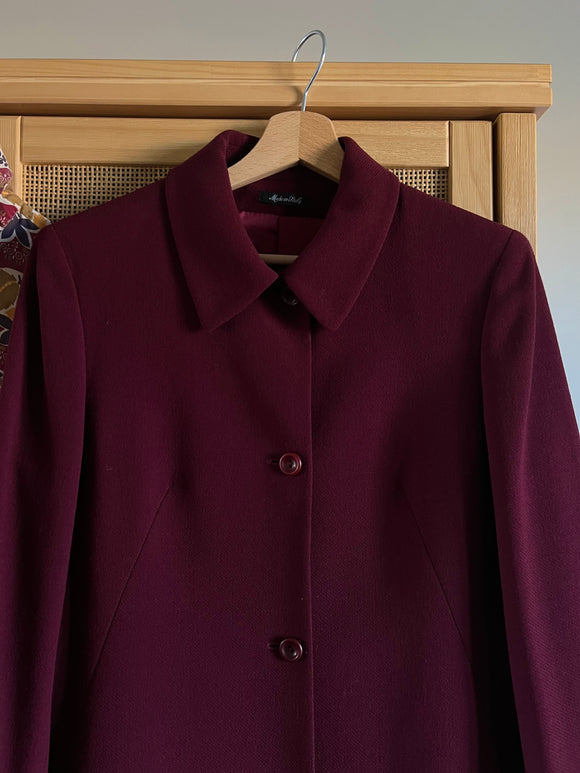 Giacca di lana burgundy