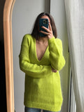 Maglione lungo lime