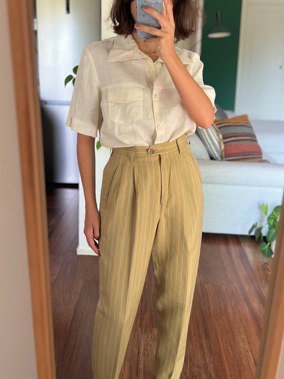 Pantalone taglio maschile a righe