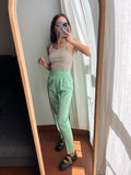 Pantalone verde acqua