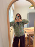 Cardigan verde multicolor