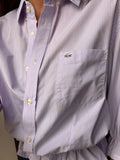 Camicia Gilbi Lacoste righine lilla