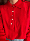 PRE ORDINE • Maglione polo con bottoni • vari colori