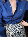 Combo pareo + camicia Ralph Lauren • blu e panna 1