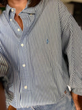 Camicia Gilbi Ralph Lauren righe blu e azzurre