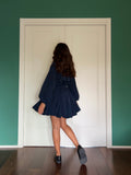 Abito con cintura cupro wash blu scuro