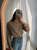 Camicia a righe con bottoni cuori