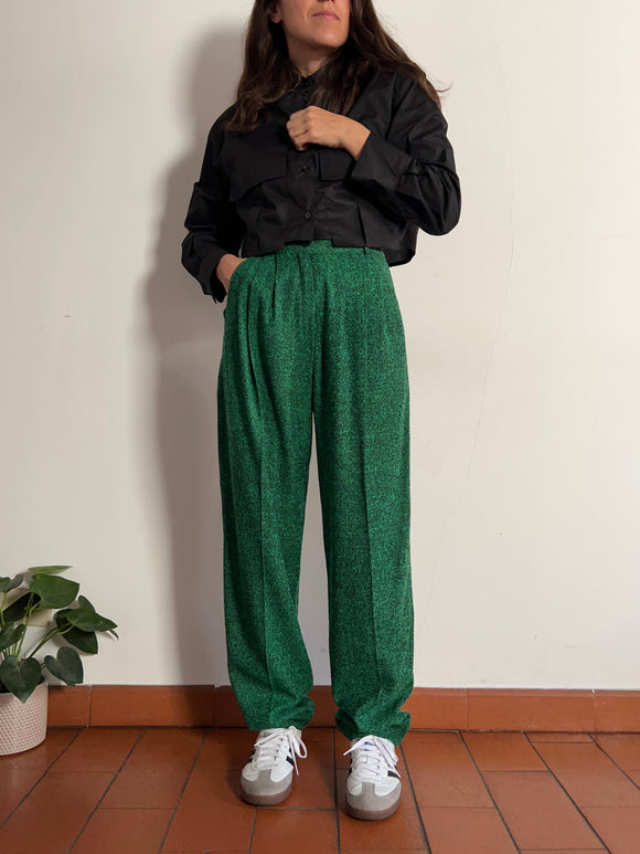 Pantalone verde mélange