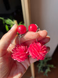 Orecchini clip pendenti ciliegia