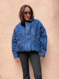 Giacca jeans imbottita tipo bomber