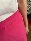 Minigonna di lino fuxia