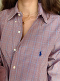 Camicia Ralph Lauren principe di Galles vinaccia