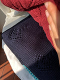 Maglione traforato blu