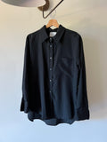 Camicia sartoriale satin nero
