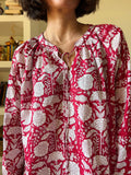 Camicia stampata con laccetto rossa
