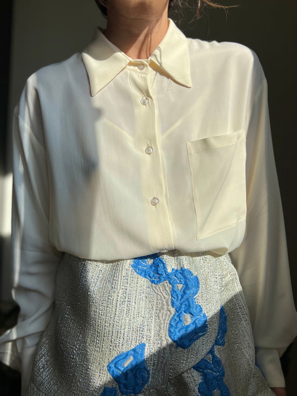Camicia sartoriale seta burro