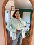 Camicia Ralph Lauren verde acqua stemma marrone