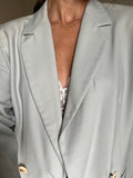 Blazer grigio-azzurro doppio petto