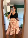 Gonna pantalone rosa fiorata