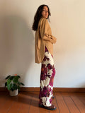 PRE ORDINE • Pantalone a zampa fiori ciclamino