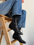 Stivaletto nero stringato