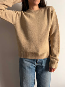 Maglione cachemire basic beige