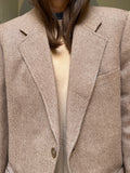 Blazer spigato lana e cachemire