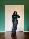 Abito lungo holographic