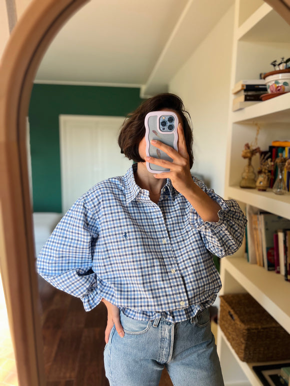 Camicia Gilbi Ralph Lauren quadretti blu e azzurri