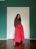 Set gonna + maglione • rosso, rosa e cioccolato