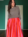 Set gonna + maglione • noce, rosa e zucca