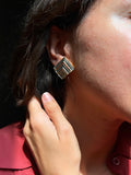 Orecchini clip geometrici