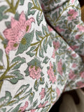 Camicia di cotone peonie rosa