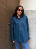 Camicia ampia petrolio