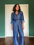 Camicia sartoriale cangiante effetto denim