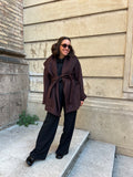 Cappotto sartoriale corto marrone
