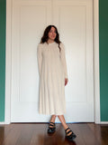 Cotton knit dress crema