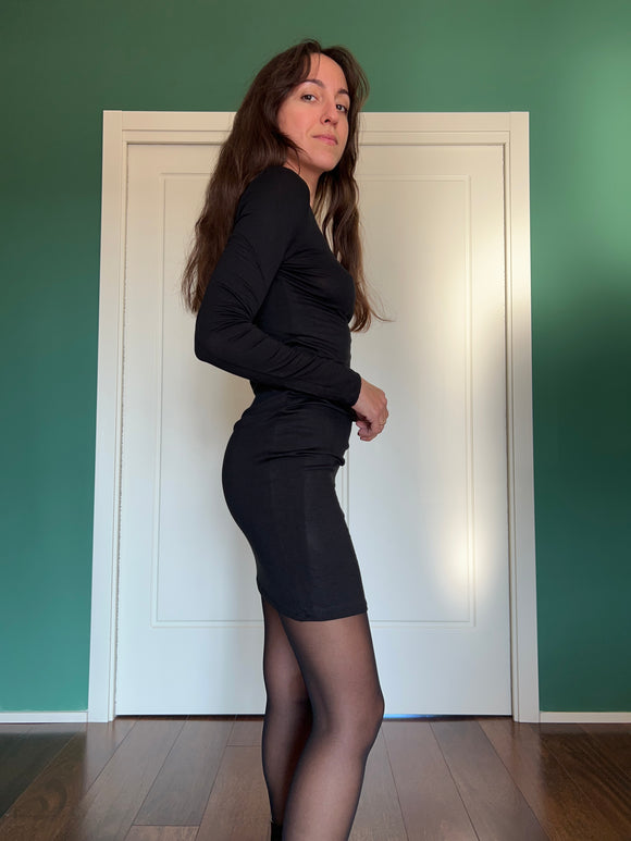 Sottoveste manica lunga nera
