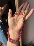 Collana perline vinaccia
