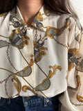 Camicia di seta panna barocca