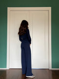 Pantalone lana merino • blu