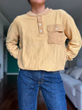 Felpa in maglia color caramello