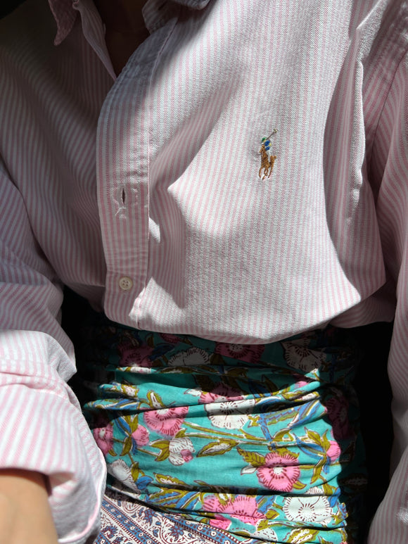 Combo pareo + camicia Ralph Lauren • turchese e rosa