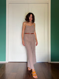 Tuta in garza di cotone beige scuro