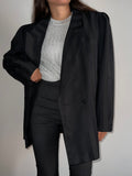 Blazer nero righe lucide