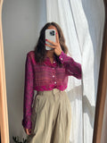 Camicia indiana modello maschile S/M violetta