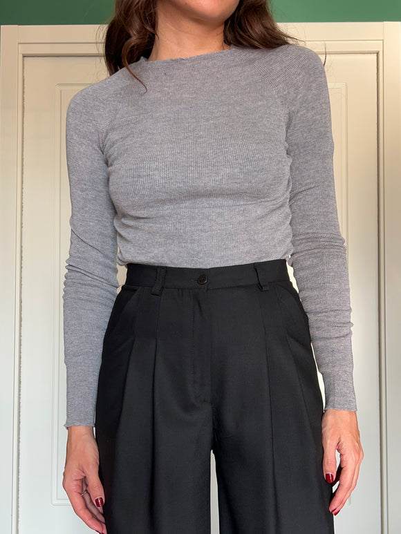 Mezzo lupetto lana merino • grigio
