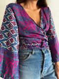 Camicia incrociata ciclamino