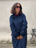 PRE ORDINE • Maxi trench sartoriale blu