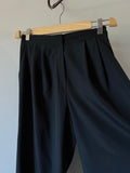 Pantalone sartoriale con le pince satin nero